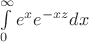 $\int\limits_{0}^{\infty} e^x e^{-xz}dx$