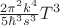 $\frac {2\pi^2k^4} {5\hbar^3s^3}T^3$