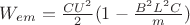 $W_{em} = \frac{CU^2}{2} (1- \frac{B^2L^2C}{m}) $