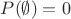 $P(\emptyset)=0$