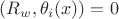 $ (R_w, \theta_i (x)) = 0 $