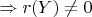 $\Rightarrow r(Y) \neq 0$