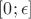 $[0;\epsilon]$