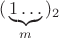 \[
(\,\underbrace{1\ldots}_m\,)_2
\]