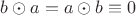 $b \odot a = a \odot b \equiv 0$