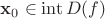 $\mathbf{x}_0 \in \operatorname{int} D(f)$