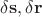 $\delta \mathbf{s}, \delta  \mathbf{r} $