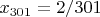 $x_{301}=2/301$