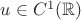 $u\in C^1(\mathbb R)$