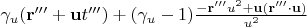 $\gamma_{u}(\mathbf{r'''} + \mathbf{u}t''') + (\gamma_u - 1) \frac{ -\mathbf{r'''}u^2 + \mathbf{u}(\mathbf{r'''} \cdot \mathbf{u})  }{u^2}$