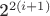 2^{2(i+1)}