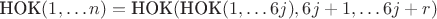 $\text{НОК}(1,&hellip; n) = \text{НОК}(\text{НОК}(1,&hellip; 6j), 6j+1,&hellip;6j+r)$