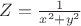 $Z=\frac {1} {x^2+y^2}$