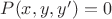 $P(x,y,y')=0$