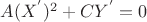 $A(X^{'})^2 + CY^{'} = 0$