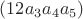 $(12a_3a_4a_5)$