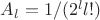 $A_l=1/(2^ll!)$