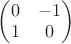 $\begin{pmatrix} 0 & -1 \\ 1 & 0 \end{pmatrix}$