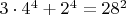 $ 3 \cdot 4^4 + 2^4 = 28^2 $