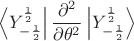 $$\left\langle Y_{-\frac{1}{2}}^{\frac{1}{2}}\right\rvert\frac{\partial^2}{\partial\theta^2}\left\lvert Y_{-\frac{1}{2}}^{\frac{1}{2}}\right\rangle$$