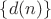 $\left\lbrace d(n)\right\rbrace$ $\left\lbrace d(n)\right\rbrace$