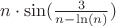 $n\cdot\sin(\frac{3}{n-\ln(n)})$