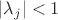 $|\lambda _j| < 1$