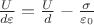 $\frac{U}{d\varepsilon} = \frac{U}{d} - \frac{\sigma}{\varepsilon_0}$