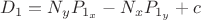 $D_1 = N_yP_{1_x} - N_xP_{1_y} + c$