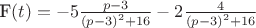 $$$
F\left( t \right) =  - 5\frac{{p - 3}}
{{\left( {p - 3} \right)^2  + 16}} - 2\frac{4}
{{\left( {p - 3} \right)^2  + 16}}
$$
$