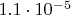 $1.1\cdot10^{-5}$