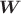 $\boldsymbol{W}$