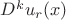 $D^ku_r(x)$ $D^ku_r(x)$