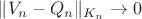 $\|V_n-Q_n\|_{K_n} \to 0$