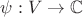 $\psi:V\rightarrow {\Bbb C}$