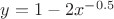 $y=1-2x^{-0.5} $