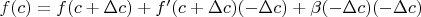 $ f(c) = f(c + \Delta c) + f'(c+ \Delta c)(-\Delta c) + \beta(-\Delta c)(-\Delta c) $