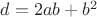 $d=2ab +b^2$