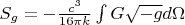 $S_{g}=-\frac{c^{3}}{16\pi k}\int G\sqrt{-g}d\Omega$
