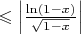 ${}\leqslant \left|\frac{\ln(1 - x)}{\sqrt{1 - x}}\right|$