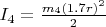 $I_4=\frac {m_4(1.7r)^2}{2}$