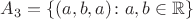 $A_3=\{(a,b,a)\colon a,b\in\mathbb R\}$