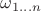 $\omega_{1\ldots n}$
