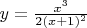 $y=\frac{x^3}{2(x+1)^2}$