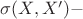 $\sigma(X,X')-$