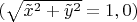 $(\sqrt {\tilde x^2+\tilde y^2}=1,0)$