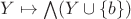 \(Y\mapsto \bigwedge(Y\cup\{b\})\)