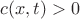 $c(x,t)>0$