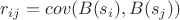 $r_{ij}=cov(B(s_i),B(s_j))$