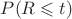 $P(R\leqslant t)$